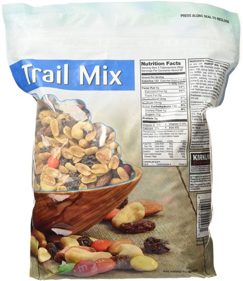 signature trail mix peanuts   candies raisins almonds cashews