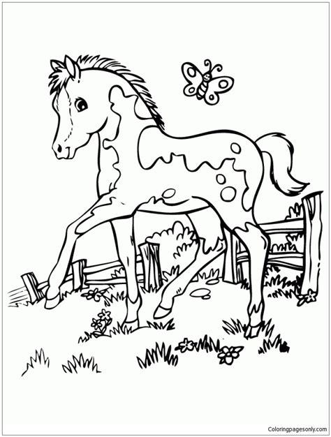 marvelous cute horse coloring page  printable coloring pages