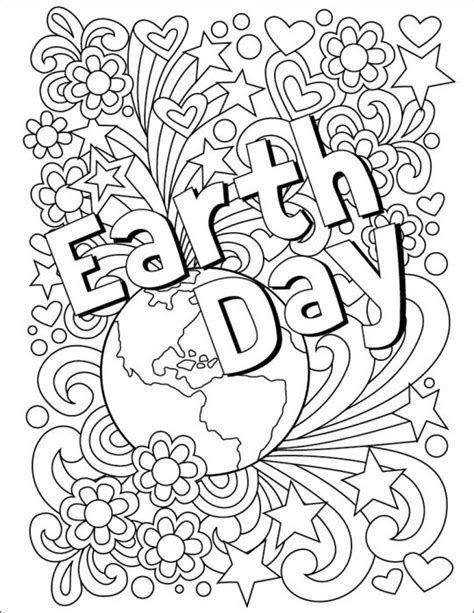 easy earth day coloring page  earth day tutorial art projects  kids