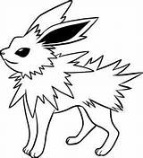 Pokemon Coloring Jolteon Pages Colouring Step Color Pokémon Tegninger Drawings Sheets Boys Printable Eevee Print Book Party Birthday Draw Drawing sketch template