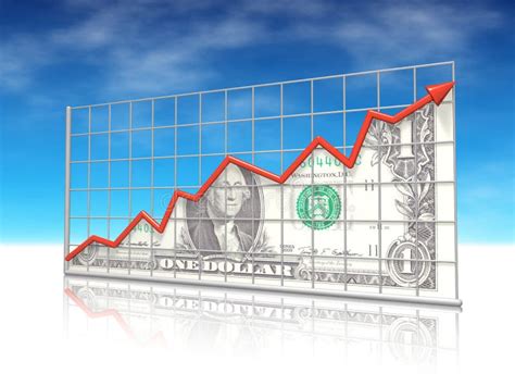 stijging van de wisselkoers van de dollar stock afbeelding image  factor firma
