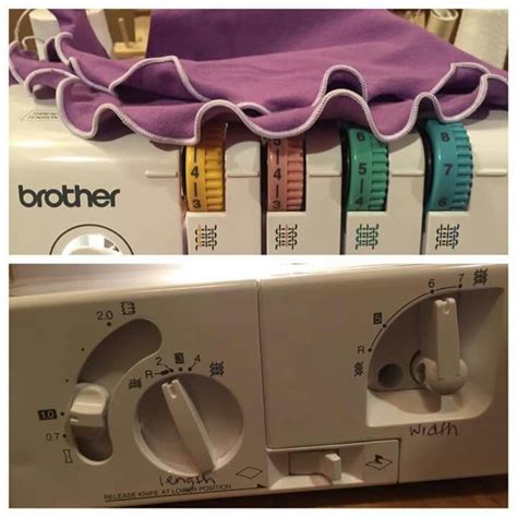 rolled hem settings brother  serger serger tutorial upcycle sewing serger sewing