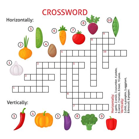 premium vector easy crossword puzzle   vegetable  children