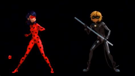 chat noir and ladybug marinette and adrien animated