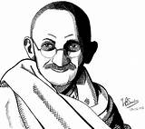 Gandhiji Gandhi Mahatma sketch template