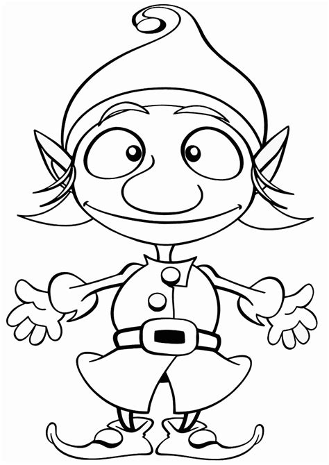 elf coloring pages coloring pages    print