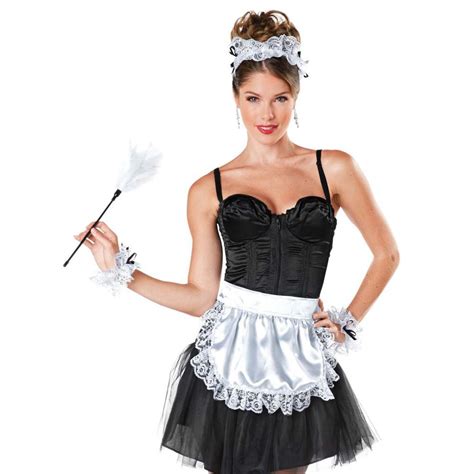 French Maid Costume Kit Black White Gorilla Surplus