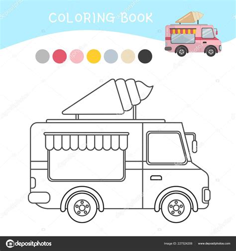 picture ice cream truck coloring pages coloring book children