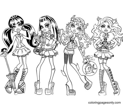monster high coloring pages robecca steam