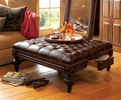 unique  creative tufted leather ottoman coffee table homesfeed