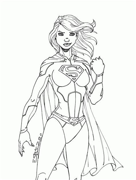 coloring pages supergirl   coloring pages supergirl