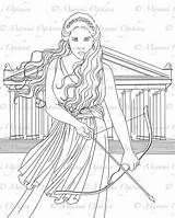 Artemis Coloring Digital Pages Colouring Stamp Printable Instant Getcolorings sketch template
