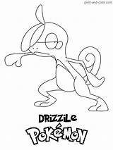 Pokemon Drizzile sketch template