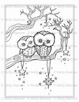 Owls Downloadable Chrismas sketch template