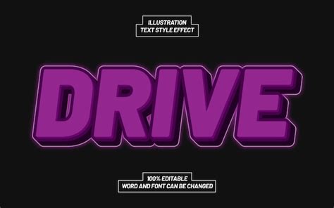 premium vector drive text style effect