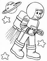 Astronaut Preschool sketch template