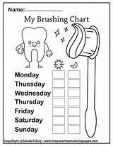 Dental Brushing Kindergarten Hygiene Toothbrush Maternelle Kawaii Freepreschoolcoloringpages Dents sketch template