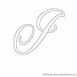 Cursive Letter Stencil Letters Stencils Printable Templates Print Stencilletters Alphabet Fancy Ready sketch template