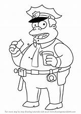 Simpsons Wiggum Clancy Drawingtutorials101 sketch template