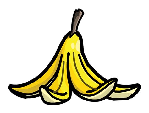 Banana Peel Vector Png Png Mart