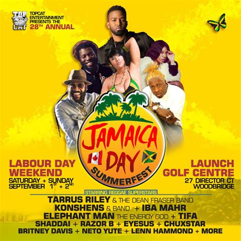 28th annual jamaica day summerfest september 1st and 2nd at launch gold