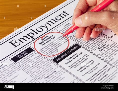 job advertisement  res stock photography  images alamy