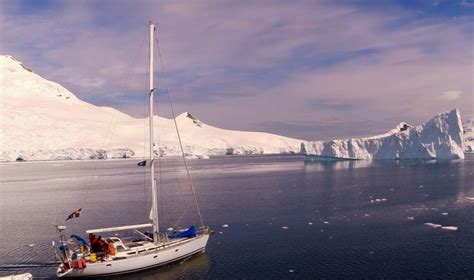 sailed  antarctica  recorded    drone video