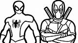 Coloring Deadpool Spider Getdrawings Colorare Chibi Disegni Getcolorings Malvorlagen sketch template