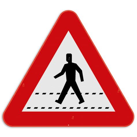 bord  oversteekplaats voor voetgangers plasticor infra
