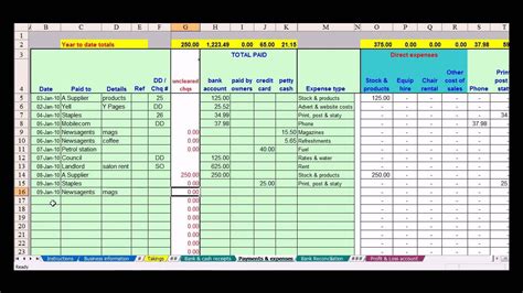 simple bookkeeping examples  excelxocom