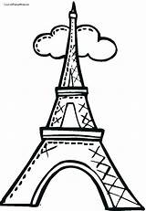 Eiffel Tower Drawing Kids Coloring Pages Torre Easy Draw Towers Cartoon Simple Para Colorear Clipart Dibujo Twin Paris Step French sketch template