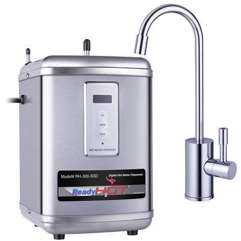 ready hot instant hot water dispenser digital display includes chrome hot water faucet