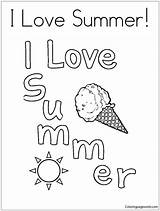 Summer Pages Coloring Seasons Nature sketch template