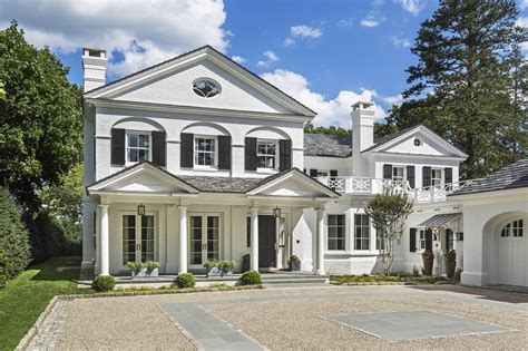 modern shoreline colonial greenwich ct beautiful exterior architecture  details wadia