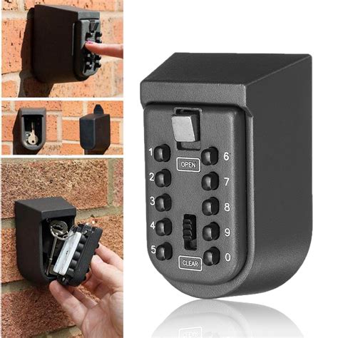 outdoor wall mount key safe combination lock storage box  digital password alexnldcom