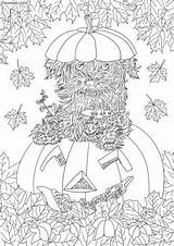 Coloring Dog Pages Fall Pumpkin Dogs Halloween Choose Board Favoreads Club Sheets sketch template