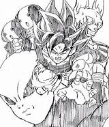 Goku Beerus Jiren Zeno Colorir Akira King Preto Ssjg sketch template