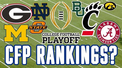 weeks playoff rankings  top  college football