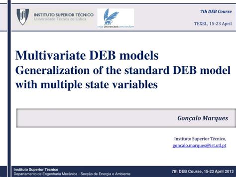 multivariate deb models generalization   standard deb model