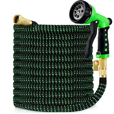 ft expandable garden hose water hose   function nozzle  durable  layers latex