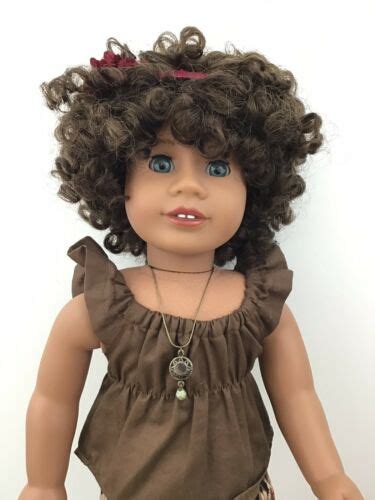 Custom Ooak African American Girl Doll Brown Curly Hair Marie Grace