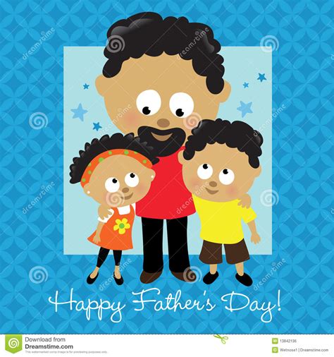 gelukkige vaderdag afrikaanse amerikaan vector illustratie illustratie bestaande uit volwassen