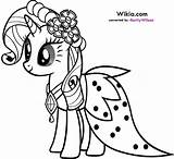 Rarity Coloring Pages Pony Little Dresses Color Printable Bridesmaid sketch template