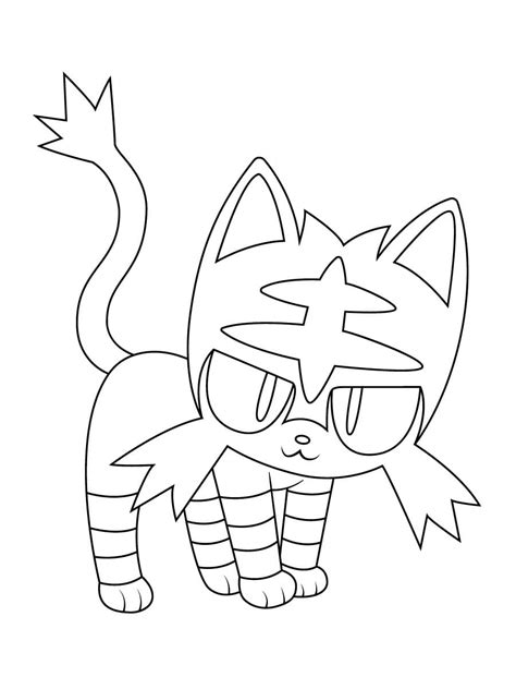 litten pokemon coloring page  print  color