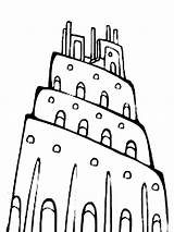 Babel Tower Coloring Pages Kids Popular Coloringme Printable Coloringhome sketch template