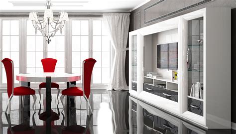modern high gloss white  gray wall unit prime classic design modern italian  luxury furniture