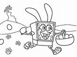 Spongebob Easter Coloring Pages sketch template