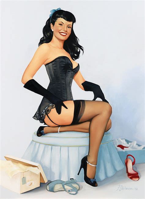 Fiona Stephenson Pin Up And Cartoon Girls Art Vintage