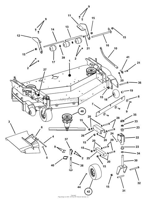 snapper pro  zfdku hp kubota series  parts diagram   mower deck