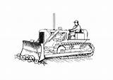 Bulldozer Coloring Road Worker Pages Large Printable sketch template